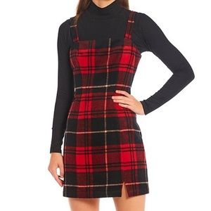 Copper Key Red and Black Plaid Mini Dress